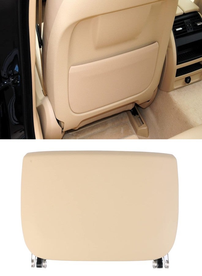Jaronx Compatible with BMW Seat Back Pocket Cover for 5 Series F10 F11/7 Series F01 F02/X5 F15 /X6 F16, Genuine Leather Driver Side/Passsenger Side Backseat Pocket Cover Replacement-Beige - Image 1